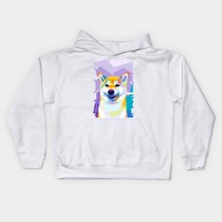 Animals Shiba Inu Wpap Art Kids Hoodie